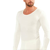 Men's Underwear & Socks: Mens THERMAL Long Sleeve Top Merino Wool Blend Underwear AUS MADE Thermals Warm - Medium (95cm)