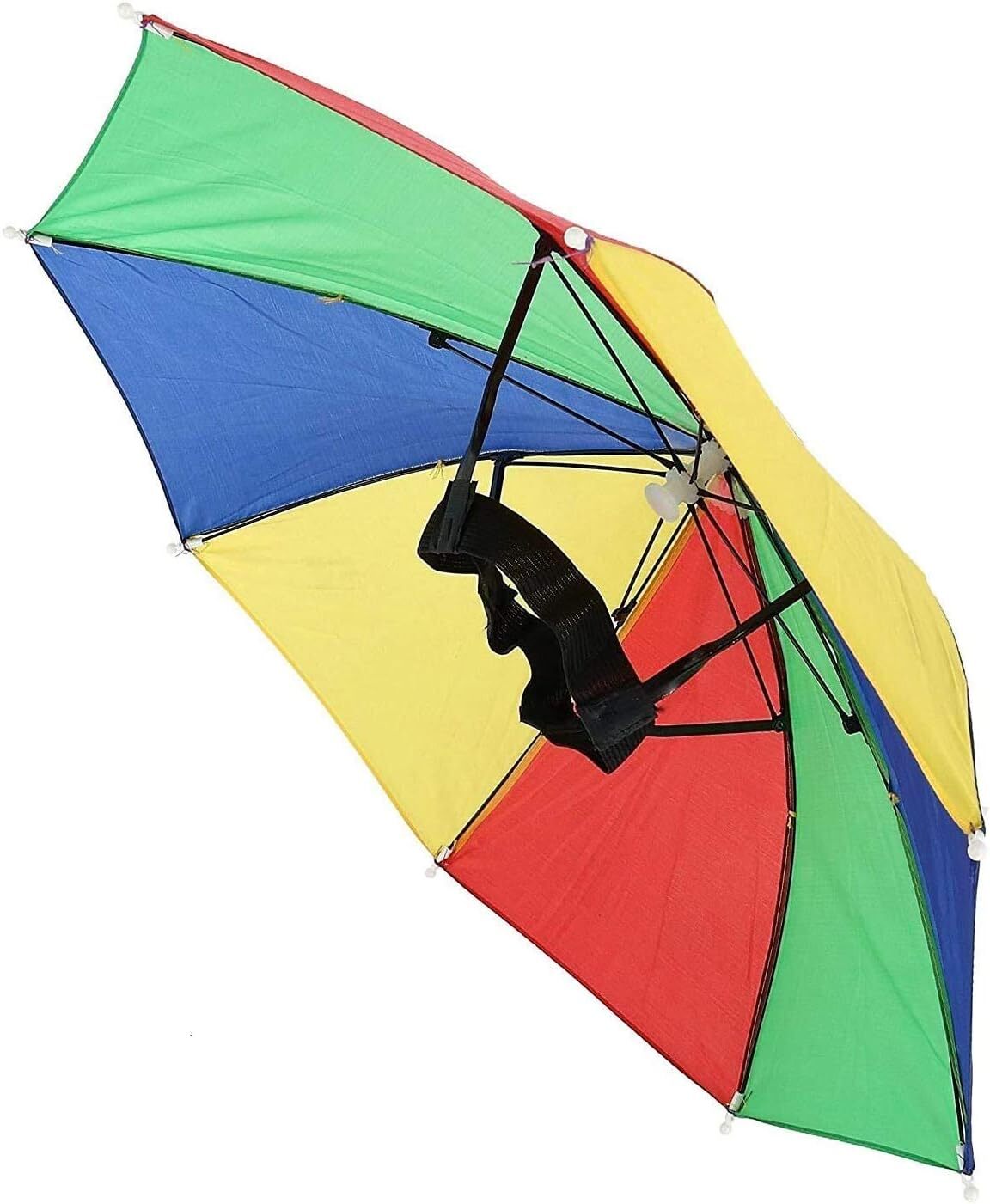 Costumes & Accessories: RAINBOW UMBRELLA HAT Rain Novelty Cap Costume Outdoor Camping Beach Fishing