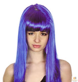 Costumes & Accessories: LONG WIG Straight Party Hair Costume Fringe Cosplay Fancy Dress 70cm Womens - Blue (22458)