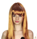 Costumes & Accessories: LONG WIG Straight Party Hair Costume Fringe Cosplay Fancy Dress 70cm Womens - Golden Brown (22463)