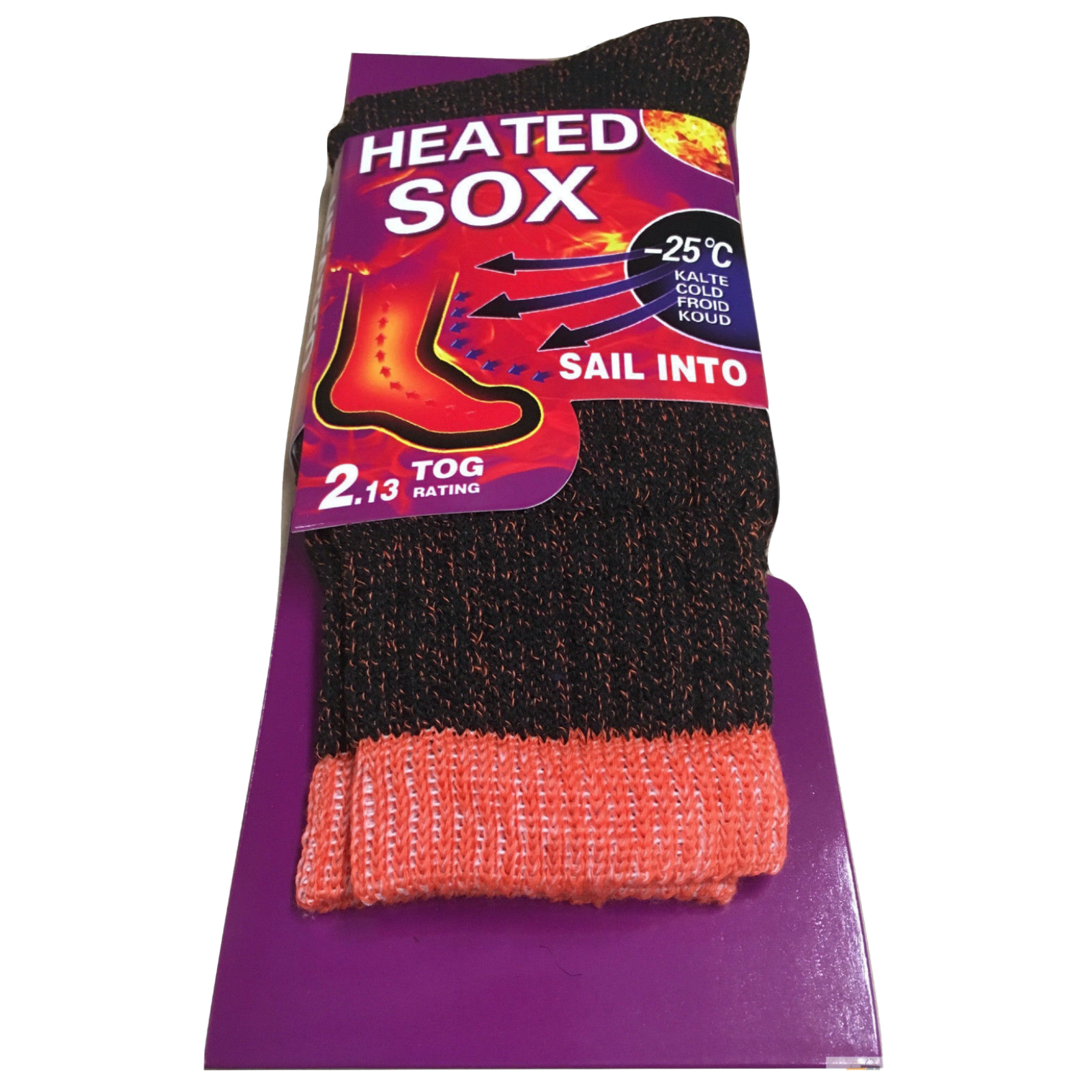 Womens Thermal Heated Socks Warm Winter Work Ski Comfort Socks 1 Pair - Assorted - UK 9-11 (EU 37-42)