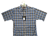 Men's Shirts: BISLEY SHORT SLEEVE SHIRT Everyday Casual Business Work Cotton Blend Check - BS2572_CBLK (BLK) - S