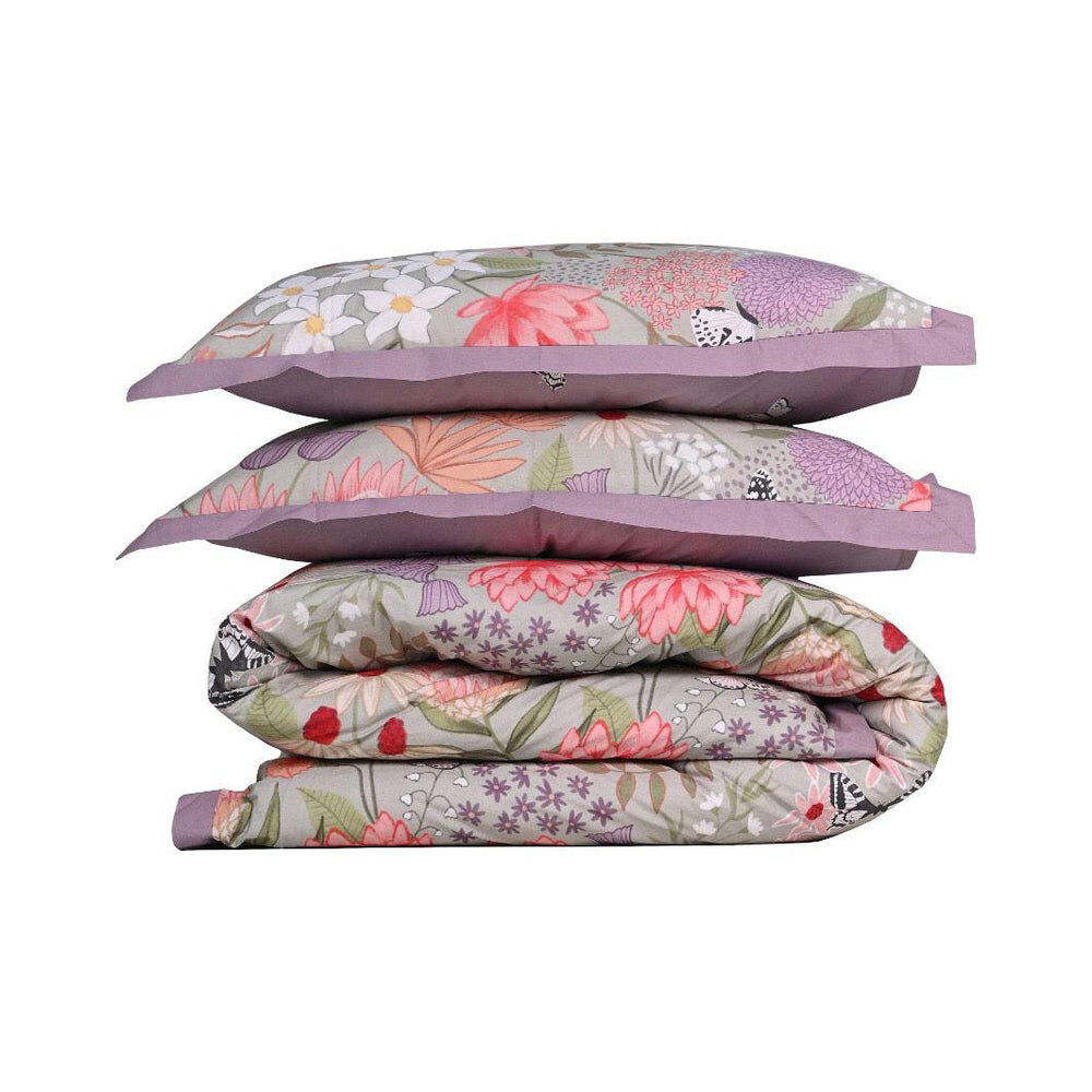 100% Cloud Cotton Duvet Quilt Cover Set w/ 1 Pillow Case in Serena - Single