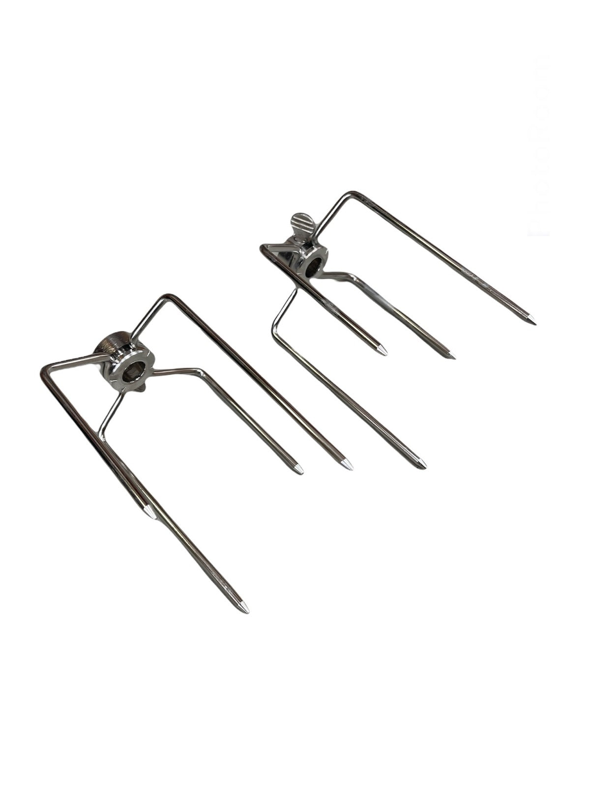 BBQ Tools: 2pcs Rotisserie Spit Forks Roast Chicken Fork Kabob Skewer BBQ Spit Forks Gyro