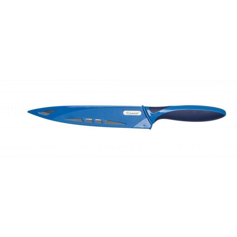 Kitchen Knives: 19.5cm Culinare Stainless Steel Carving Knife With Blue Blade Cover