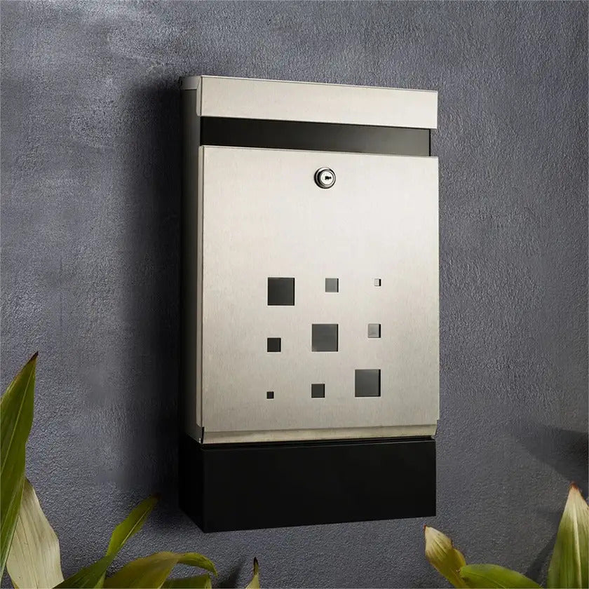 Building Materials: Sandleford  Letter Box Caddy Stainless Steel Lockable Mailbox - Wall Mounted