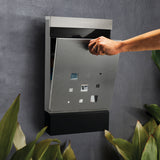 Building Materials: Sandleford  Letter Box Caddy Stainless Steel Lockable Mailbox - Wall Mounted