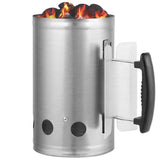 BBQs & Accessories: Large Chimney Starter Firewood Quick Rapid Charcoal Lighter Stove For Barbecue