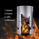 BBQs & Accessories: Large Chimney Starter Firewood Quick Rapid Charcoal Lighter Stove For Barbecue