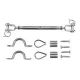 Building Materials: Pinnacle Hardware 316 Stainless Steel Marine Grade Jaw/Jaw Bottlescrew Balustradig Kit CHS033