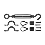 Building Materials: Pinnacle Hardware 316 Stainless Steel Marine Grade Hook/Eye Turnbuckle Black Balustrading Kit