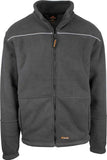 Mens Full Zip Sherpa Polar Fleece Jumper Lined Warm Winter Jacket Pullover - Black - L