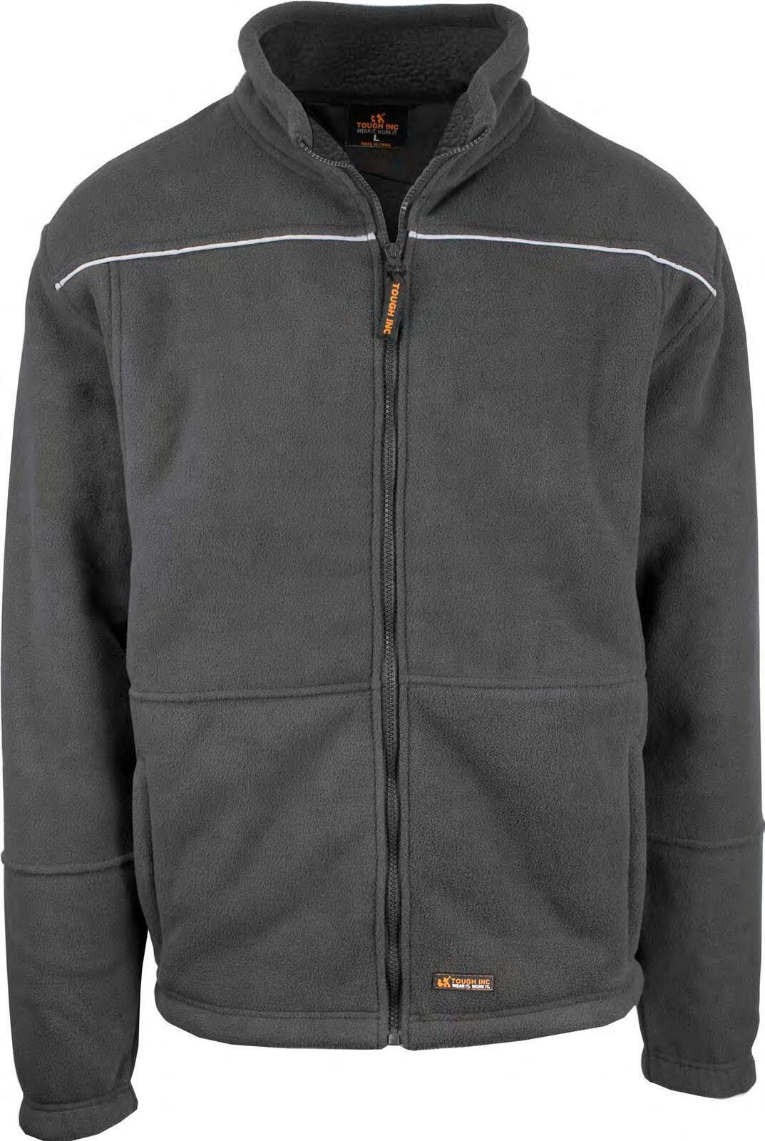 Men's Coats & Jackets: Mens Full Zip Sherpa Polar Fleece Jumper Lined Warm Winter Jacket Pullover - Black - XXL