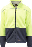 Men's Coats & Jackets: HI VIS Polar Fleece Sherpa Jacket Full Zip Thick Lined  Winter Safety Jumper - Yellow - 3XL