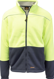 Men's Coats & Jackets: HI VIS Polar Fleece Sherpa Jacket Full Zip Thick Lined  Winter Safety Jumper - Yellow - XXL