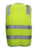 Work Safety Protective Equipment: Hi Vis Safety Vest Reflective Tape Zip Up Workwear Pocket High Visibility in Yellow - M