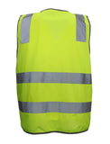 Work Safety Protective Equipment: Hi Vis Safety Vest Reflective Tape Zip Up Workwear Pocket High Visibility in Yellow - M