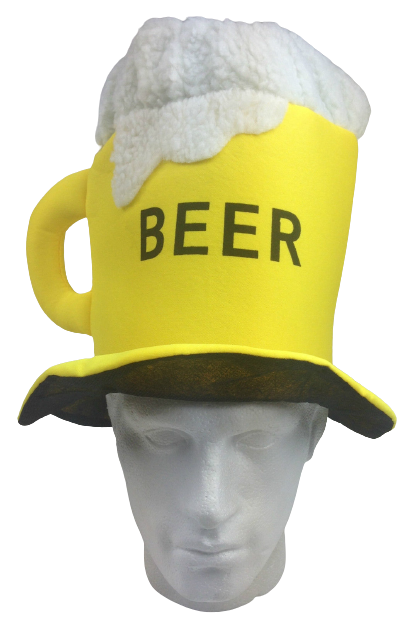 Costumes & Accessories: BEER HAT Drinking Mug Party Costume Accessory Fancy Dress Cap Halloween Unisex