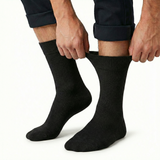1x Pair COTTON Rich LOOSE TOP SOCKS Circulation Diabetic Comfort in Black - 11-14
