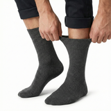 1x Pair COTTON Rich LOOSE TOP SOCKS Circulation Diabetic Comfort in Charcoal - 6-11
