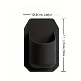 Bath Caddies: Silicone Shower Beer Holder Wall Mounted Beverage Can Rack Self Adhesive in Black