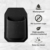 Bath Caddies: Silicone Shower Beer Holder Wall Mounted Beverage Can Rack Self Adhesive in Black
