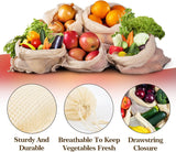 Food Storage: Set of 10 ECOCLAND Reusable Mesh Produce Bags Fruit Grocery Storage Washable Eco Bag