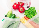 Food Storage: Set of 10 ECOCLAND Reusable Mesh Produce Bags Fruit Grocery Storage Washable Eco Bag