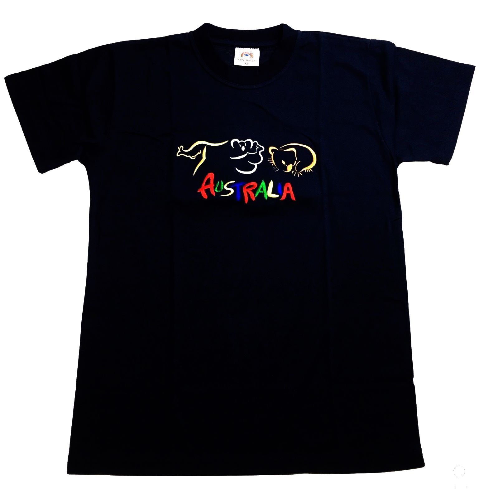 Men's Tops & T-shirts: Adult Australia T Shirt Kangaroo Koala 100% Cotton Souvenir Tee Top - Black - XL