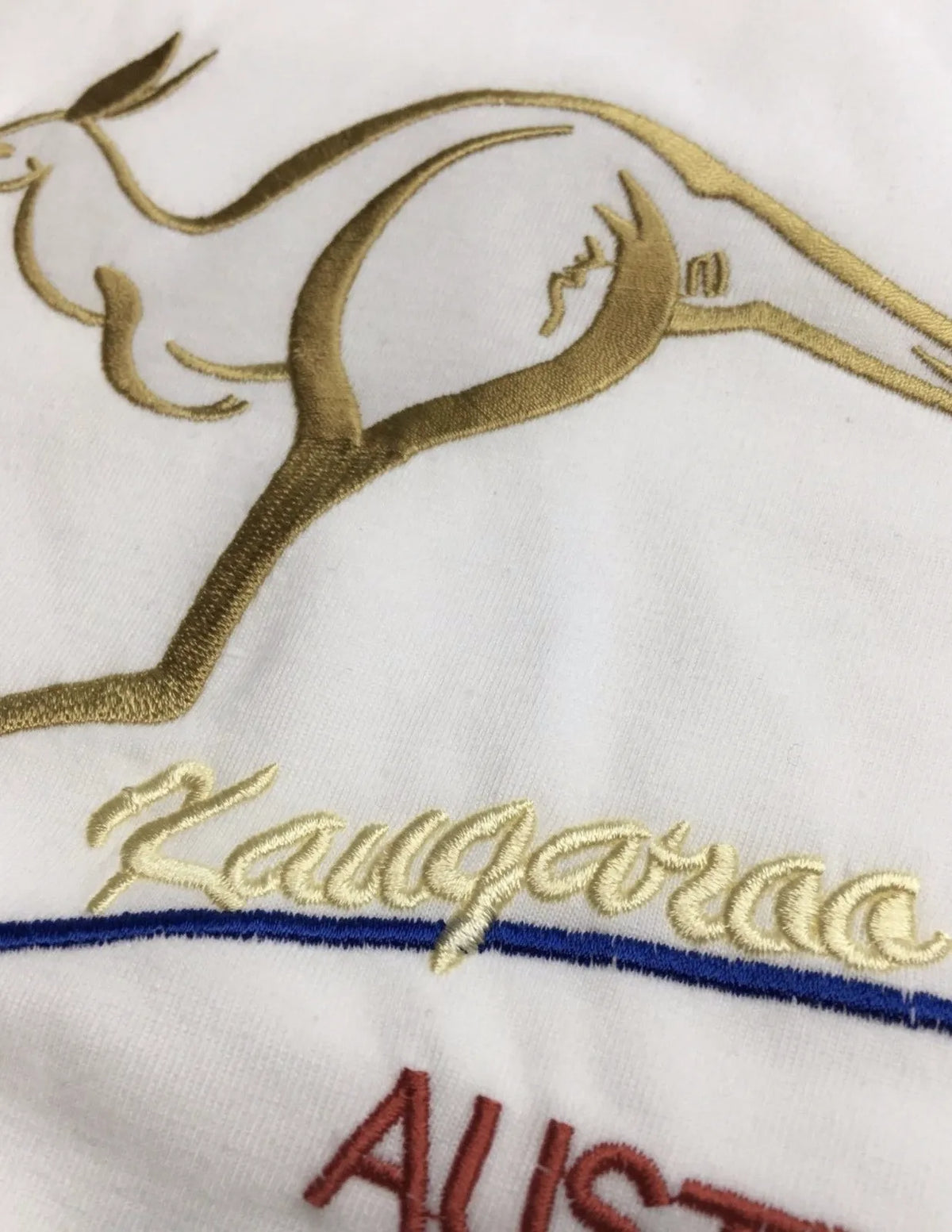 Adult Australian Kangaroo T Shirt Australia Day 100% Cotton Souvenir Tee Top - White