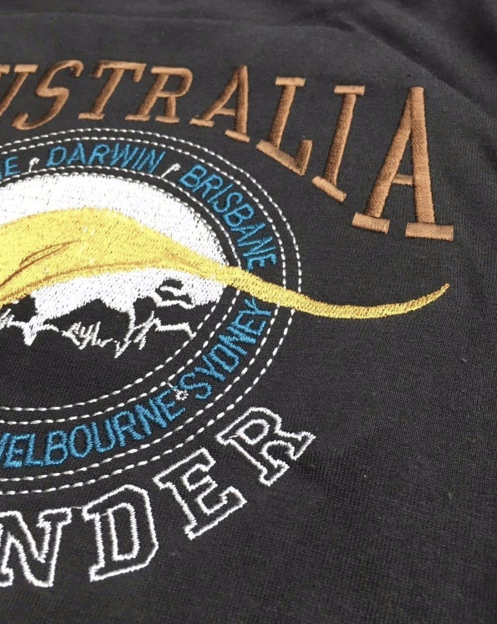 Adult Australia Kangaroo T Shirt Australia Day Souvenir Tee Top 100% Cotton - Grey - XS