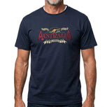 Mens Australia Wilderness T Shirt Souvenir Tee Top 100% Cotton - Navy Blue - M