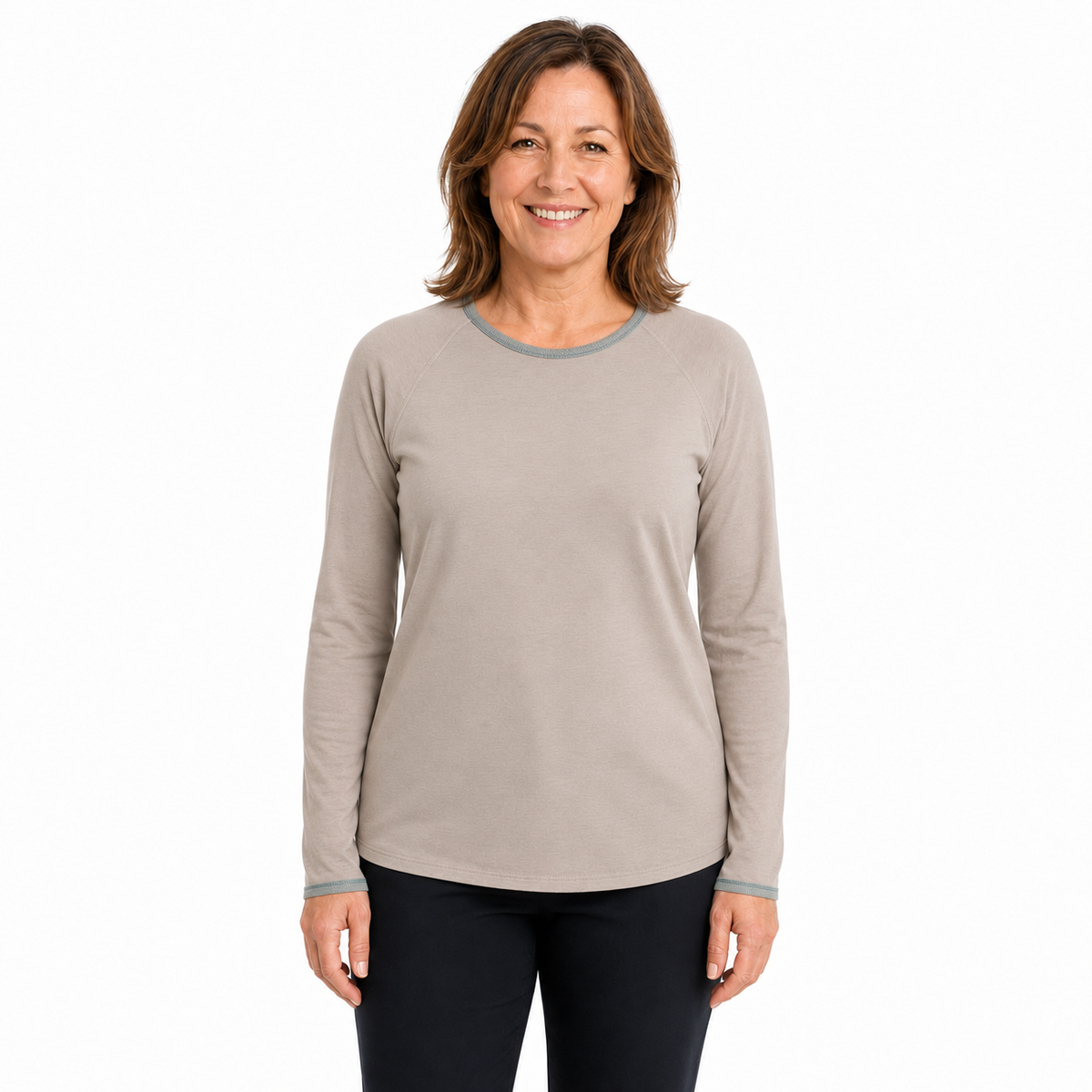 ExOfficio Womens Soytopia Long Sleeve Crew Shirt Top T-Shirt Tee Jumper - Acorn