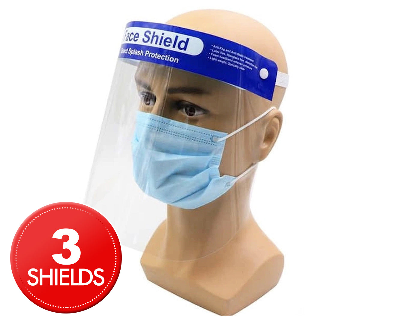 Work Safety Protective Equipment: 3x Safety Full Face Shield Clear Glasses Anti-Fog Eye Protector Shop Dental
