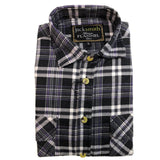 Men's Shirts: Mens Half Placket Flannelette Long Sleeve Pullover Shirt 100% Cotton Check Authentic Flannel  - Burgundy - S