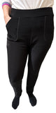Ladies Fur Lined Thermal Leggings Womens Warm Winter Pants Stretch Skinny Leg - M/L