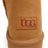 Jillaroo Womens UGG Boots Genuine Sheepskin Suede Leather Moccasins - Chestnut - 6