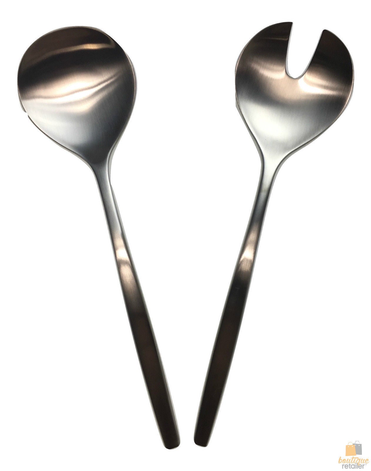 Kitchen Utensils: GROSVENOR Chill 2 Salad Servers 18/10 Stainless Steel Spoon Fork CHILL2SS