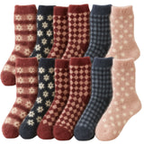 12 Pairs Womens Angora Wool Socks Extra Warm Winter Thermal Soft Ski