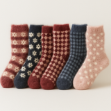 Women's Socks & Hosiery: 6 Pairs Womens Angora Wool Socks Extra Warm Winter Thermal Soft