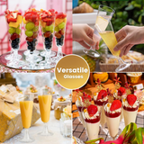 144x 210ml Premium Plastic Wine/Champagne Glasses Flutes Bulk - Clear