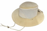 Men's Hats & Caps: Dents Cooler Western Wide Brim Hat Sun Summer Outback Breathable - Stone - Medium
