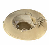 Men's Hats & Caps: Dents Cooler Western Wide Brim Hat Sun Summer Outback Breathable - Stone - Medium