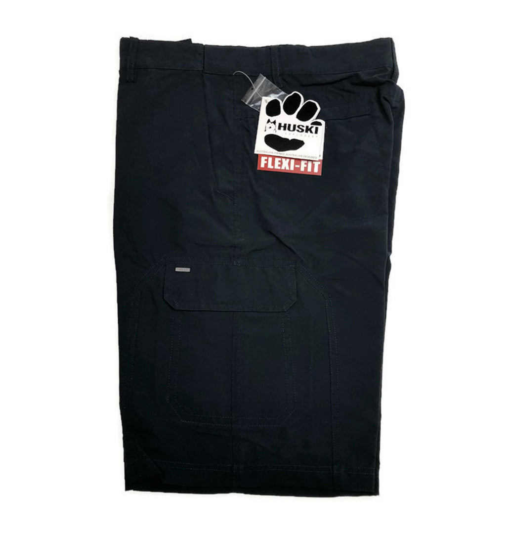 Men's Shorts: HUSKI Cargo Shorts Mens Cascade Microfibre Flexi Fit Short Army Military 515206 - Clay - 3XL (107cm Waist)