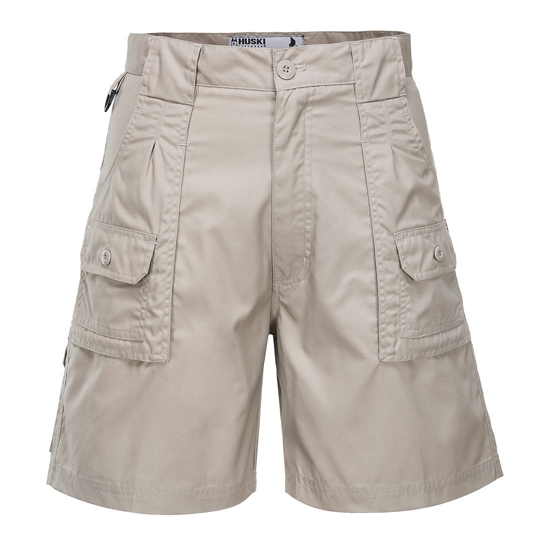 Men's Shorts: HUSKI Mens Cargo Shorts Work Casual Workwear - Bone - 2XL (102cm Waist)