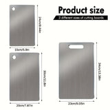 Kitchen Utensils: 3x Stainless Titanium Steel Anti-Bacterial Mildew-Proof Cutting Chopping Boards