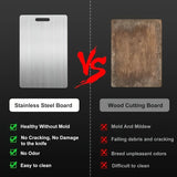 Kitchen Utensils: 3x Stainless Titanium Steel Anti-Bacterial Mildew-Proof Cutting Chopping Boards