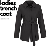 Women's Jackets & Coats: Womens Winter Button Long Trench Coat Jacket Parka Overcoat - Black - XX-Large
