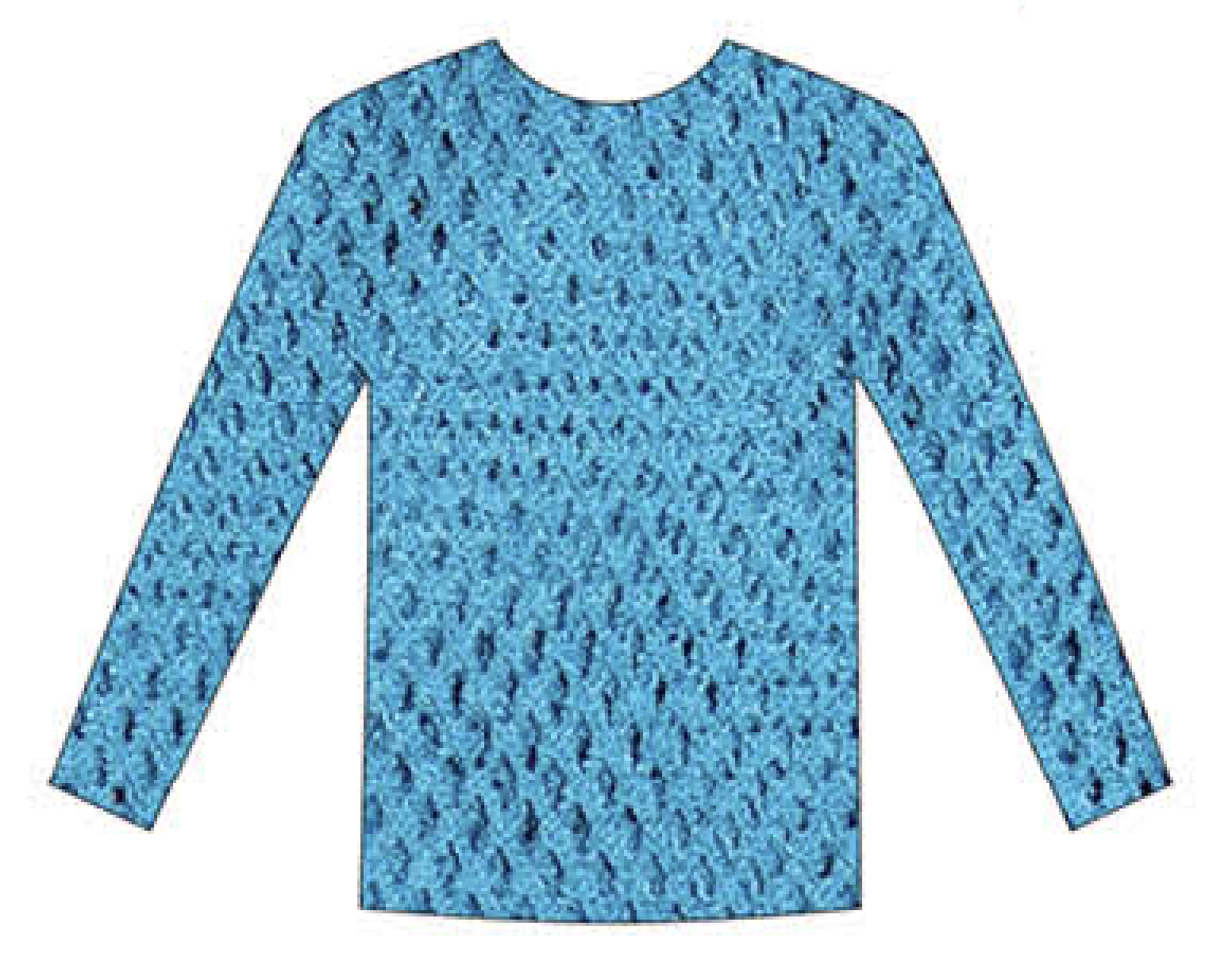 Womens Fishnet Mesh Top Long Sleeve Sheer See Through Party Costume - Blue