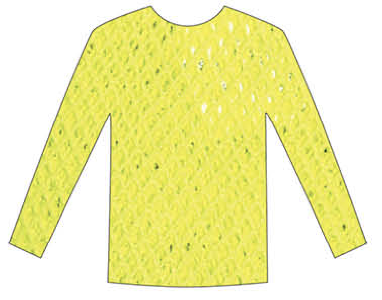 Womens Fishnet Mesh Top Long Sleeve Sheer See Through Costume - Fluro Yellow